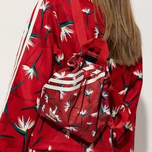 Rare Adidas Originals x Thebe Magugu Mini Bucket Backpack Red Floral Trefoil
